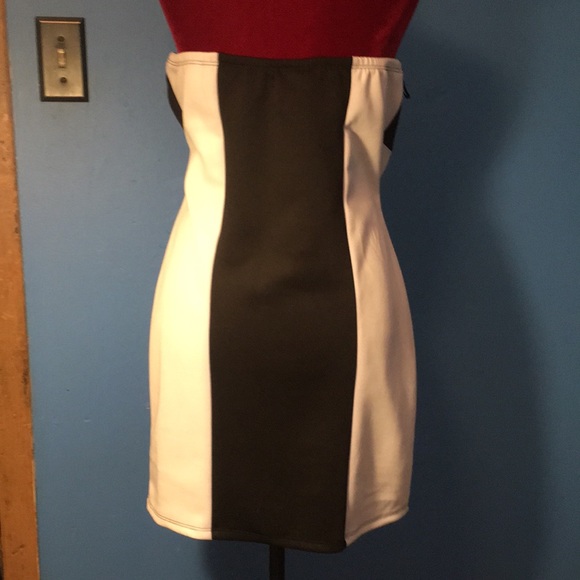 Strapless color blocked dress - Picture 3 of 4